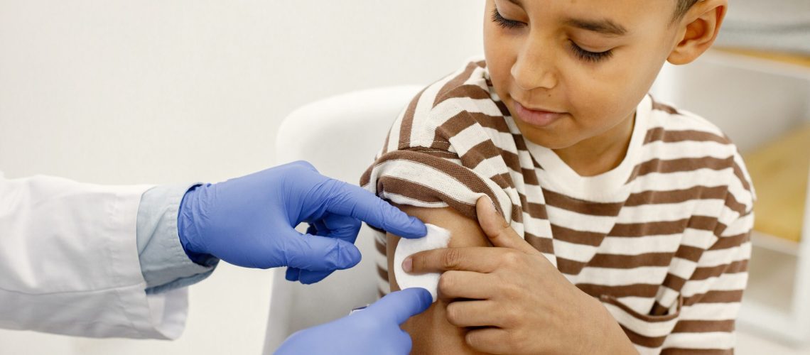 child getting vaccinated